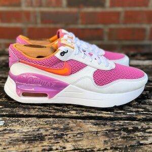 NIKE AIR MAX SYSTM Womens Sz 8 Cosmic Fuchsia/Multi-Color White Running Shoes M8